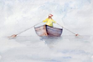Girl in a dinghy